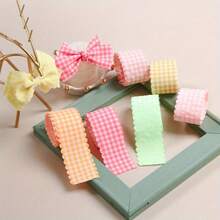 Wavy Edge Plaid Ribbon DIY Bow Baking Floral Clothing Decoration Ribbon - Multicolor - View 3