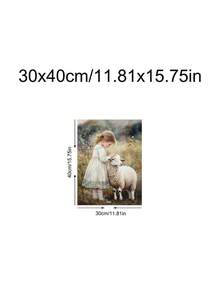 1pc Goose Girl Prints, Rustic Farmhouse Moody Girl With Ducks Painting,Shepherdess Lamb Art, Ideal Gift,Suitable For Bedroom,Living Room,Office,Wall Arts,Wall Decor,Home Decor,Room Decor,Canvas Wall Art,Posters, Wall Art With Frame, Optional Frame ﻿ - 1PCS - View 20