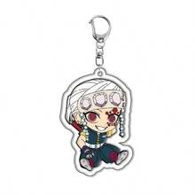 KIMETSU NO YAIBA 1 Set 8pcs Double Layer Acrylic Keychain Pendant, Doll Series Clear And Cute Pattern, Acrylic Surface With Protective Film, High Quality, Suitable As Pendant, Multiple Styles Available - Multicolor - View 33