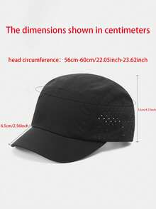 1pc Men's Perforated Thin Breathable Running Hat Quick-Dry Short Brim Duck Bill Cap Outdoor Sports Baseball Cap Women's Fashion Versatile Curved Brim Dad Hat Couple Camping Hat Unisex Sun Hat Suitable For Various Occasions Size As Shown In Figure 2 - A - View 2