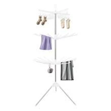 YUNRUX Collapsible Clothes Drying Rack, 3-Tier Clothes Drying Rack, Rotating Clothes Drying Rack - A - View 1
