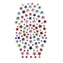 Multi-Color Star Rhinestone Stickers DIY Self-Adhesive Music Festival Face Decoration Stage Makeup Eye Makeup Glitter Stickers - Multicolor - View 6