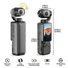 4K Series Action Camera (All With 32GB Memory Card) 180° Rotating Lens, Upgraded Auto Storage (Photo + Video), Hands-Free Wearable Body Camera, Suitable For Cycling, Hiking And Sports Recording, Rechargeable, Video Vlog Camera, Full Body Camera, Perfect For Video And Recording, Life Recording And Travel, 2000mAh - Multicolor - View 8