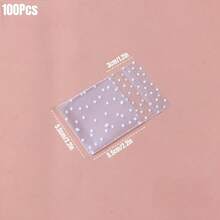 Self-Adhesive Resealable Plastic Snack Bags, White Polka Dot Frosted Candy Cookie Bags, 5.5x5.5 To 2.2x2.2 Inches Multiple Sizes, Suitable For Party Favors, Birthday Wedding Gift Packaging, Baking Supplies - Multicolor - View 19