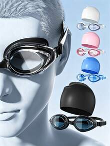 2pcs Large Frame Swimming Goggles, High Definition Anti-Fog Waterproof Clear Lens, Professional Swimming And Diving Goggles, Back To School - 彩色 - 查看 6