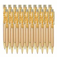 1/10/20pcs Customized Ballpoint Pens With Engraved Logo, Gold Foil Glitter Filled Personalized Pens, Office Supplies Stationery For Wedding Birthday Party, Aesthetic - A - View 26