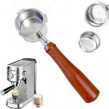 51mm Stainless Steel Bottomless Espresso Portafilter With 4mm Thick 3 Ears Replacement Accessory Fit CASABREWS CM5418 3700 Series, Gevi, Yabano Coffee Makers, Exclude All Models - Mocha Brown - View 7