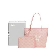 Mcm Himmel Lauretos Collection Fully Embroidered Ladies Shoulder Bag MWPESAC02P6001 - Cherry Blossom Pink MWPESAC02P6001 - View 7
