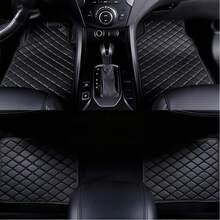 4-Piece Universal Car Floor Mat Set, With PVC Leather Surface, Fashionable Quilting Pattern, Water And Stain Resistant, Suitable For All Seasons, Deep Edge Design Can Effectively Absorb Dust, Bottom With Anti-Slip Material, Easy To Clean And Install. - Multicolor - View 8