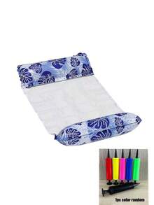 1pc 2-Tube Inflatable Water Hammock, Floating Pool Hammock, Inflatable Float, Foldable Backrest, PVC Turtle Shell Leaf Design, Adult Swimming Float, Suitable For Adult Pool, Beach And Water Activities, Floating, Swimming Pool, Inflatable Pool Party, Summer Essential, Perfect For Travel And Home Pool Use - Multiple Colors - View 7