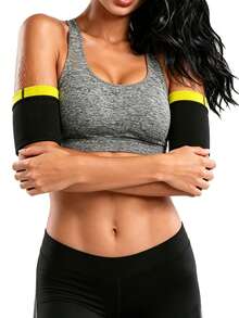 1pc,Women Neoprene Sauna Thigh & Arm Trimmer Set, Compression Body Shaper Slimming Bands, Fat Burning Leg Arm Wraps For Running, Cycling, Training, Camping, Gym Workout, Weight Loss Fitness, Adjustable Thermogenic Sweat Enhancer - Multicolor - View 2