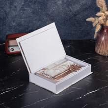 2pcs Home Decor Books, Flip-Top Hidden Storage Box, Realistic Book-Shaped Paper Storage Box, Suitable For Room Decoration, Desktop Display, Coffee Table, Decoration, Gift Box, Holiday Gift - Black - White - View 5