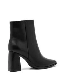 Bottines Habillées à Talon Pyramide And Bout Effilé – L'Élégance Graphique - Black 6371A-1 - View 4