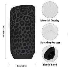 1 buah Penutup Tuas Persneling Motif Leopard Hitam - penutup tuas persneling - View 3