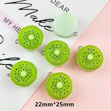 5pcs Resin Colorful Faux Sliced Watermelon Strawberry Pineapple Orange Fruit Pendants DIY Handmade Jewelry Accessories - Multicolor - View 16
