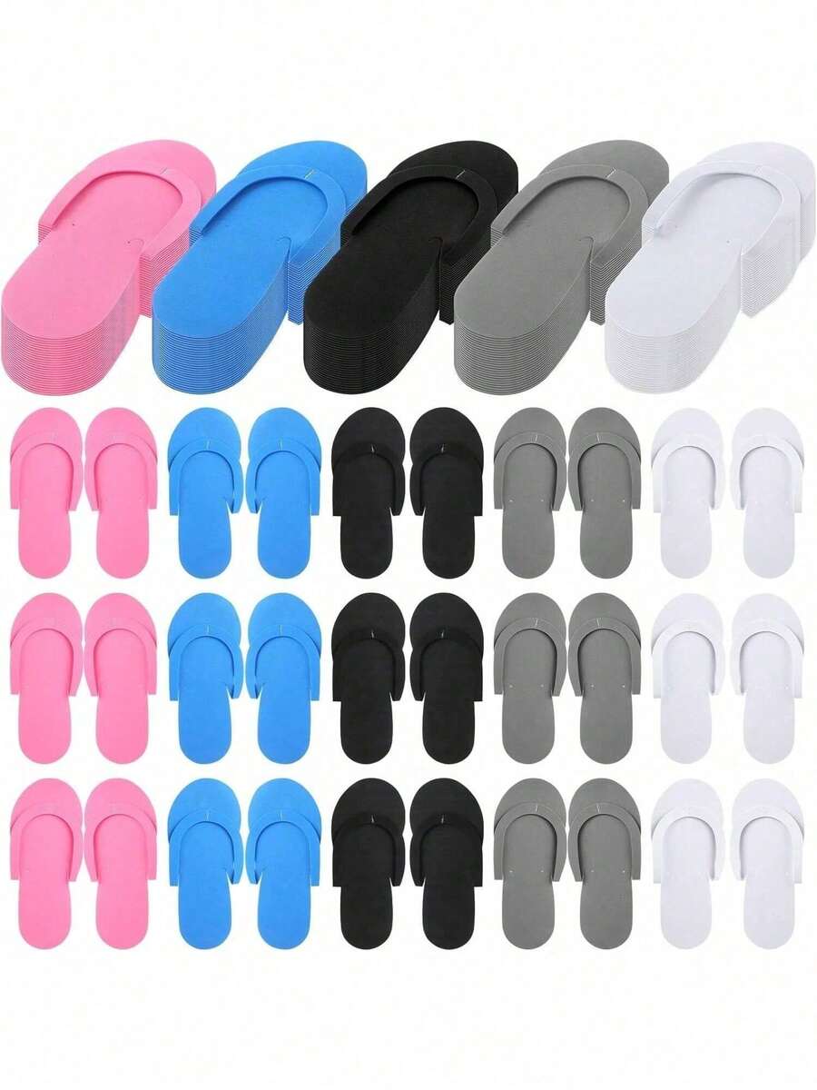 12/24 Pairs Guest Pedicure Slippers, Foam Flip Flops, Pedicure Shoes, Sandals, Women's Spa Party Supplies Wholesale, Slippers Length 26cm, Unisex - View 1