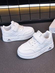1 Pair Kids' Sports Skateboard Shoes, Lightweight And Comfortable, Suitable For Multiple Occasions - White - View 7