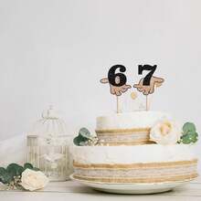 2pcs Six Seven Cake Decor - Funny 6 7 Birthday Cake Decor - Suitable For Birthday Party, Anniversary Party Decoration Supplies - View 5