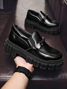 Men's Western Boots British Style Work Boots New Leather Upper Boots Fashion Retro Outdoor Men's Shoes - Black - View 3