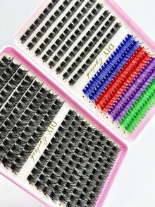 448Cluster D捲度蓬鬆假睫毛，0.07mm，D捲度，12-14-16mm混長，適合自然風格睫毛接種，模擬超濃密自然生長色澤睫毛 - D - 查看 4