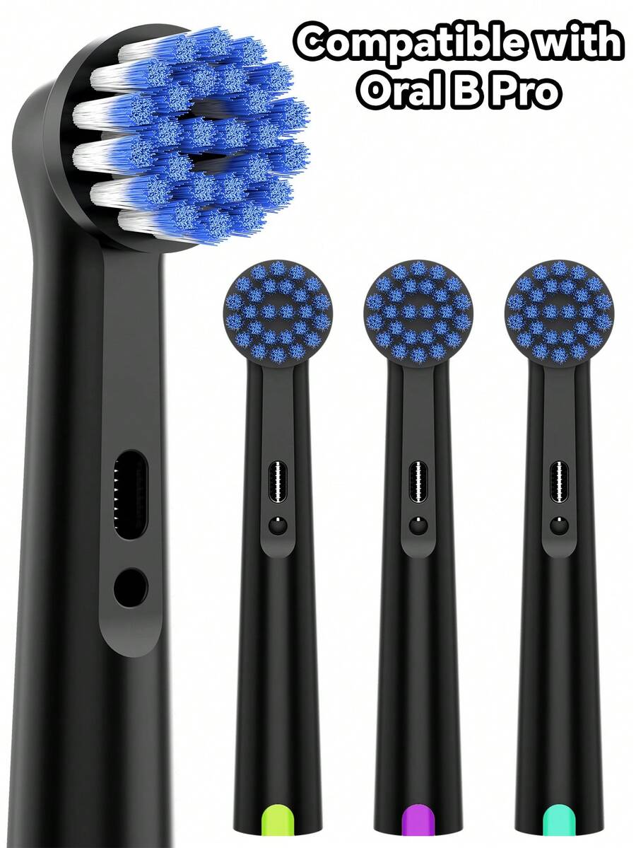 4/12入 適用於 OralB 電動牙刷替換刷頭 超軟刷毛 牙刷頭補充裝 兼容 Oralb Pro 系列電動牙刷 敏感護理適用 - 查看 1
