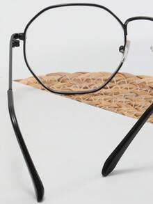 1 pièce Nouvelle monture de lunettes Wayfarer classique avec verres unis, lunettes décoratives, protection des yeux, style minimaliste, mode décontractée, convient pour l'école, la lecture sur ordinateur, les jeux, la télévision, le téléphone portable et d'autres occasions, accessoire idéal pour les lunettes pour hommes - Noir - View 4