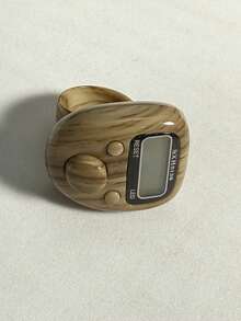 Faux Wood Grain Baked Lacquer Texture Vintage Warm Contrast To Ordinary Plastic Model More Premium Integrated Elastic Finger Ring Directly Worn On Finger Fits Regular Finger Circumference Easily Without Slipping During Counting - Multicolor - View 11