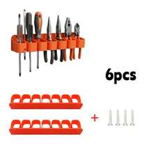 1/2pcs Wall-Mounted Tool Storage Rack - Metal Garage Tool Rack For Screwdrivers And Pliers - Space-Saving Workshop Tool Storage Rack (7 Holes/10 Holes Including 2/4 Screws) - Multicolor - View 9