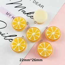 5pcs Resin Colorful Faux Sliced Watermelon Strawberry Pineapple Orange Fruit Pendants DIY Handmade Jewelry Accessories - Multicolor - View 21