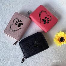 Love Paw Print Card Holder, Lightweight Fashion Wallet, Suitable For Daily Use, Women's Gift Mini Wallet/Purse/Card Holder - Multicolor - View 5