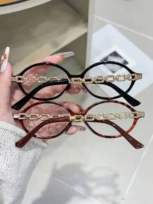 2/3 Pairs Women's Plastic Oval Full Frame Fashion Versatile Elegant Lifestyle Personalized High Quality Minimalist Transparent Glasses, Suitable For Daily Wear, Street Photography, Back To School, Watching TV, Gaming, Outing Accessories - Transparent - View 8