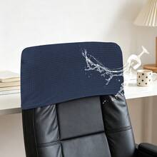 1 PC Waffle Chair Boss Headrest Cover, Replaceable, Easy To Replace, Washable, Oil-Proof, Detachable Elastic Headrest Cover For Boss Chair And Gaming Chair, Suitable For All Seasons, Multiple Colors Available, Anti-Slip Half Package - 1PC - View 11