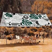 1pc Mandala Geometric Print Square Sun Shade Sail, Suitable For Yard, Pool, Villa Courtyard, Outdoor Leisure Area, Outdoor Sun Shade Sail, Beach Umbrella, Outdoor Sun Shade Cloth, Beach Canopy, Beach Tent, Patio Sun Shade, Outdoor Gazebo, Gazebo - Bohemia C - View 3