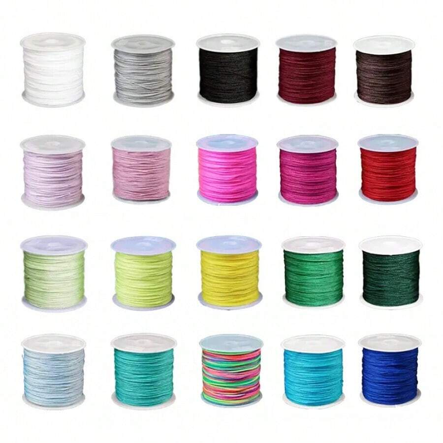20 Rollos-hilo Chino 0.8mm,hilo Para Pulseras,macrame 900m