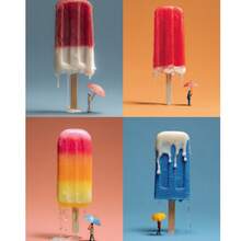 Ice Cream Sticks Wooden Sticks Popsicle Sticks Architectural Model House DIY Craft Materials - Multicolor - View 3