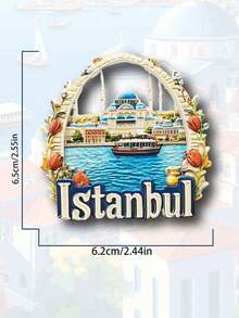 1pc Poland Turkey Georgia Kazakhstan 3D Stereoscopic Travel Souvenir Home Decor Magnetic Fridge Magnet - 1PC - View 3