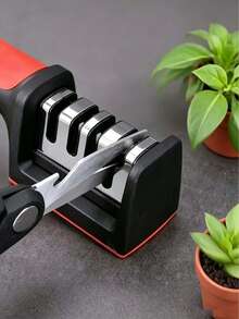 [4-In-1]Multi-Function Professional Knife Sharpener, Premium Kitchen Scissors Sharpening Stone, Coarse And Fine Grinding, Kitchen Utility Knife And Scissors Daily Maintenance Tool, Suitable For Home Kitchen And Craft Studio Scenarios, Perfect Gift Choice For Valentine's Day, Christmas, Birthday And Back To School Season - Sharpening Tool - View 8