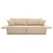 Modern Minimalist Fabric Sofa With Multifunctional Conversion: Comfortable Sofa Bed For Living Rooms, Offices And Studios, Foldable Double Sofa Bed For Small Apartments. - 米色 - 查看 8