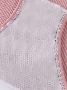 10pcs Girls Fashion Bow Decor Ribbed Colorful Triangle Panties, Comfortable Fitted Underwear For Tween Girl - Multicolor - View 5