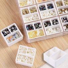 Nail Art Storage Box Set -Include 1pc Nail Art Storage Box And 1pc Nail Tweezers, Removable Compartment Rhinestones Accessories Container Box,Suitable For Nail Accessories, Rhinestones, Jewelry - Multicolor - View 6