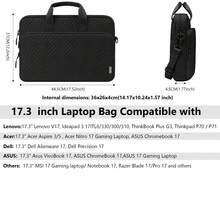 TECOOL 14-17.3 吋筆電單肩包，電腦公事包筆電保護套，相容 MacBook Pro 15/16、Air 15 M2、14-17.3 吋 HP 筆電及其他品牌筆電，輕量女款筆電包，附肩帶、口袋、提把 - 查看 8