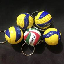 Gantungan Kunci Bola Voli Mini PVC 3,8cm, Gantungan Kunci Bola 3D, Gaya Olahraga, Hiasan Tas yang Dapat Dipersonalisasi, Koleksi untuk Penggemar, Hadiah Kenang-kenangan - MultiWarna - View 2