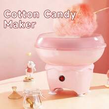 Mini Cotton Candy Maker, Easy To Use, Retro Pink Portable Cotton Candy Machine With Candy Scoop, Suitable For Birthday, Home, Party, Christmas Gift - US A Type Plug(110-127V) - View 1