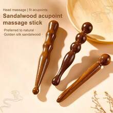 1 Set 1pc Natural Sandalwood Massage Stick Tool Acupoint Reflexology Massage Tool Full Body Relaxation Deep Tissue Foot Massage - View 1