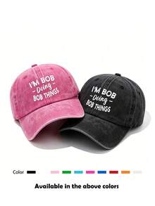 1 pieza Gorra de béisbol unisex de unicolor desgastada, visera deportiva vintage lavada, transpirable, adecuada para salidas diarias, pesca, viajes al aire libre - Multicolor - Ver 26