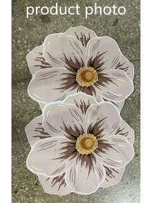 1pc Cream White Floral Shaped Bath Mat, Bathroom Rug, Door Mat, Small Rug, Carpet, Floor Mat, Home Decor, Area Rug, Outdoor Mat, Bedroom Carpet, Washable Rug - Multicolor F - View 3