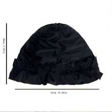 1pc Women's Ruffle Edge Swim Cap, Elastic Hair Protection Cap, Slimming Long Hair Ear-Covering Swim Hat - Multicolor - View 9