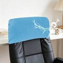 1 PC Waffle Chair Boss Headrest Cover, Replaceable, Easy To Replace, Washable, Oil-Proof, Detachable Elastic Headrest Cover For Boss Chair And Gaming Chair, Suitable For All Seasons, Multiple Colors Available, Anti-Slip Half Package - 1PC - View 6