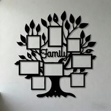 CIF BUY 2D Plane, 1pc, 2D Plane, Wall Sculpture, Family Tree Photo Frame Metal Wall Decor, Perfect For Living Room, Bedroom, Office And Hallway Decoration, 2D Plane - TY-104044 - View 10