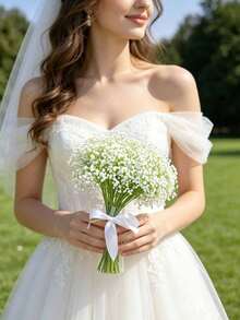 30pcs Wedding Baby's Breath Bouquet, Bridal Hand Bouquet Artificial Baby's Breath, Wedding Party Decoration Supplies, Photography Props, Suitable For Anniversary, Wedding, Engagement, Proposal, Birthday Party Decoration, Holiday Decoration, Home Decor, Hotel Decor, Garden Fence Decoration, Restaurant And Table Decor - Multicolor - View 6